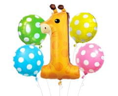 GoDan Balónová kytica - 1. narodeniny žirafa