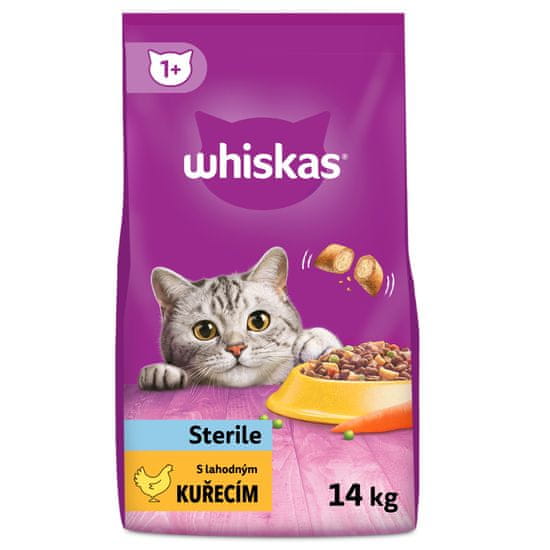 Whiskas granule kuracie pre kastrované dospelé mačky 14kg