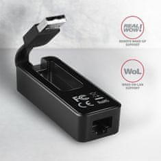 AXAGON ADE-XR, USB 2.0 - Fast Ethernet sieťová karta, auto inštal, čierna