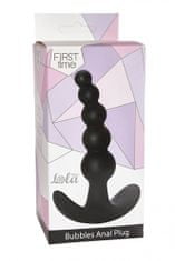 Lola Games Lola Bubbles Anal Plug (Black), análne guličky pre začiatočníkov