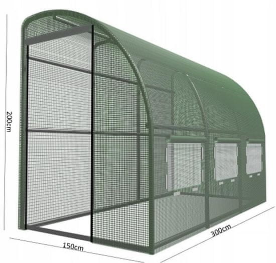 GARDEN LINE Záhradný fóliovník 3m x 1,5m x 2m GARDEN LINE - TUN1422