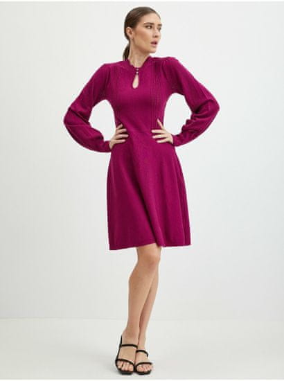 Orsay Tmavě růžové dámské svetrové šaty
