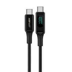 shumee Pletený kábel s LED obrazovkou USB-C 100W 20V 5A 2m čierny