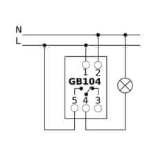 GreenBlue GB104 Programátor spínač - digitálny časovač pre DIN lištu, biely 34527