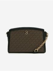 Michael Kors Tmavo hnedá dámska vzorovaná crossbody kabelka Michael Kors UNI