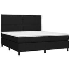 Vidaxl Posteľný rám boxspring s matracom čierny 180x200 cm látka