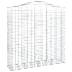 Vidaxl Oblúkový gabionový kôš 4 ks 200x50x200/220cm pozinkované železo