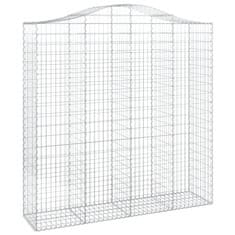 Vidaxl Oblúkový gabionový kôš 2 ks 200x50x200/220cm pozinkované železo