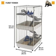 Ferplast klietka Furet Tower pre fretky 75 x 80 x 161 cm