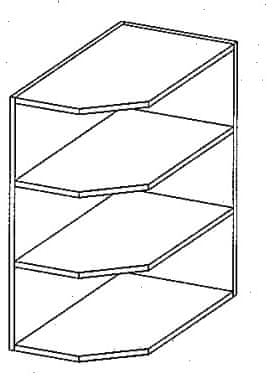 CASARREDO WPO horný otvorený roh GREY pravý