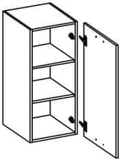 CASARREDO W40 horná skrinka jednodverová GREY pravá