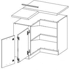 CASARREDO DRP dolná rohová skrinka CHAMONIX II ľavá