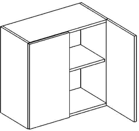 CASARREDO W60 horná skrinka dvojdverová NORA hruška