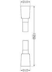 Mexen príslušenstvo, Sprchová hadica 125 cm, hladký povrch, chróm, 79425-00