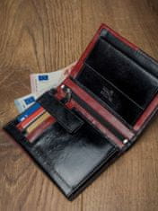 Rovicky Vertikálna dvojfarebná RFID skladacia kožená peňaženka