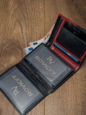 Rovicky Kožená, vertikálna pánska peňaženka z dvojfarebnej RFID prírodnej kože