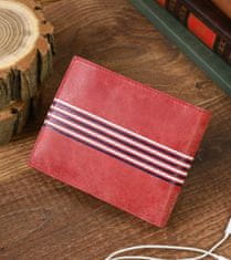 Inny Pánska peňaženka z prírodnej kože zdobená priečnymi pruhmi