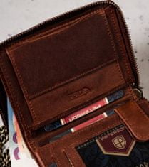 Peterson Pánska kožená peňaženka na zips