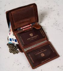 Peterson Pánska kožená peňaženka na zips