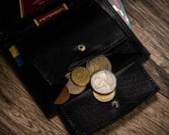 Peterson Kožená pánska peňaženka bez zapínania s RFID systémom
