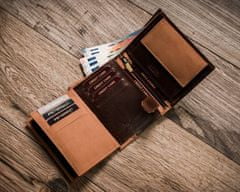 Peterson Veľká, dvojfarebná pánska peňaženka z prírodnej kože