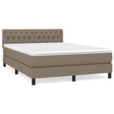 Petromila vidaXL Boxspring posteľ s matracom sivohnedý 140x190 cm látka