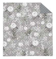 Detexpol Prikrývka na posteľ Kvety grey Polyester, 170/210 cm