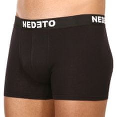 Nedeto 7PACK pánske boxerky čierne (7NDTB001-brand) - veľkosť XXL