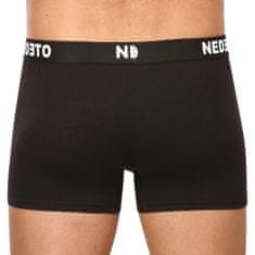 Nedeto 7PACK pánske boxerky čierne (7NDTB001-brand) - veľkosť XXL