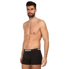 Nedeto 7PACK pánske boxerky čierne (7NDTB001-brand) - veľkosť XXL