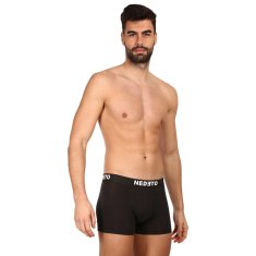 Nedeto 7PACK pánske boxerky čierne (7NDTB001-brand) - veľkosť XXL