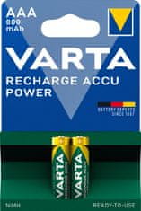 VARTA nabíjecí batérie Power AAA 800 mAh, 2ks