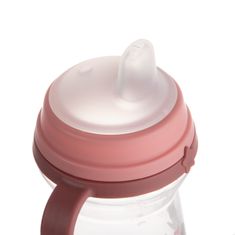 Canpol babies Hrnček so silikónovým náustkom FirstCup BONJOUR PARIS 250ml ružový