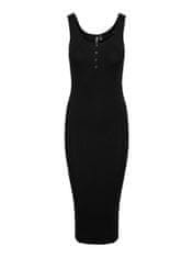 Pieces Dámske šaty PCKITTE Slim Fit 17112261 Black (Veľkosť M)