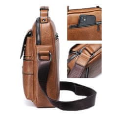 IZMAEL Pánska Crossbody Taška WEIXIER Bruno-Hnedá KP25264