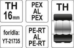 YATO Náhradné čeľuste k lisovacím kliešťam YT-21735 typ TH 16mm