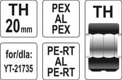 YATO Náhradné čeľuste k lisovacím kliešťam YT-21735 typ TH 20mm