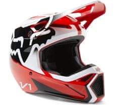 FOX Motokrosová helma V1 Leed Helmet Dot/Ece - Fluorescent Red vel. L