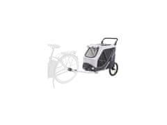 Trixie  Vozík za bicykel s funkciou rýchleho skladania L 74 x 95 x 103/143 cm, nosnosť max. 30 kg, sivý