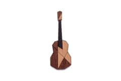 BeWooden unisex drevená brošňa Guitar Brooch hnedá