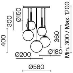 MAYTONI MAYTONI Závesné svietidlo Basic form MOD321PL-05B