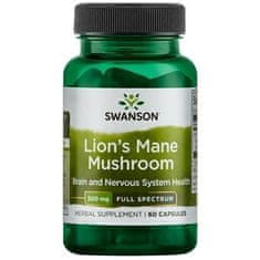 Swanson Full Spectrum Lion's Mane Mushroom (Korálovec ježatý), 500 mg, 60 kapsúl