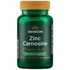 Swanson Zinc Carnosine, Zinok Karnosin, 60 kapsúl