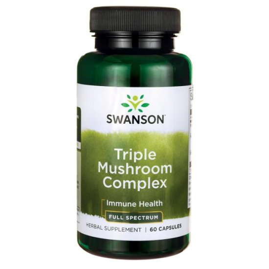 Swanson Triple Mushroom Complex (Maitake, Reishi, Shiitake), 60 kapsúl