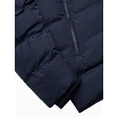 OMBRE Pánska bunda zimná MESSIAH tmavo modrá MDN21241 S