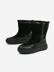 Geox Čierne dámske zimné semišové členkové topánky Geox Dalyla 36