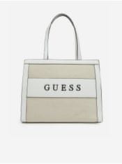 Guess Bielo-béžová dámska kabelka Guess Monique Tote UNI