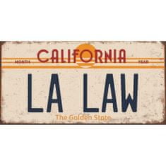 Retro Cedule Ceduľa značka California La Law