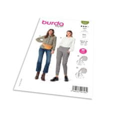 Burda Strih Burda 5981 - Košeľa s viazačkou, romantická blúzka s volánikmi