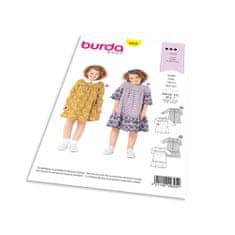 Burda Strih Burda 9305 - Detské naberané áčkové šaty